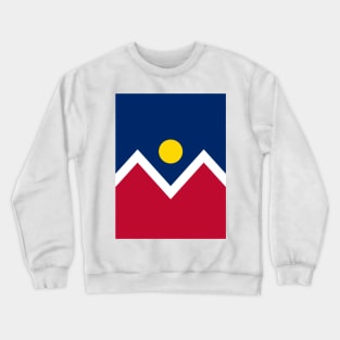 Denver City Flag, Colorado, Blue, Red, White, Yellow Crewneck Sweatshirt